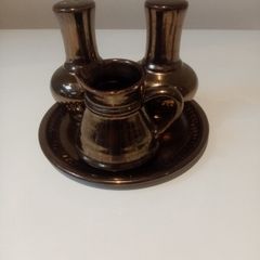 Vintage 70s Prinknash Abbey Pottery Condiment Set