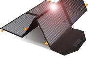 60W 19.8V Foldable Solar Panel Kit,Monocrystalline Solar Cell Solar Charger with USB Outputs and 4-in-1 Connector for Smartphones, Tablets, Laptops, and Power Stations