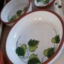 Stunning New Portugese Hand Painted Ivy Pottery Oven to Table Ware 5 Pieces Image 5