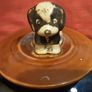 brown lidded bowl with dog on lid Image 4