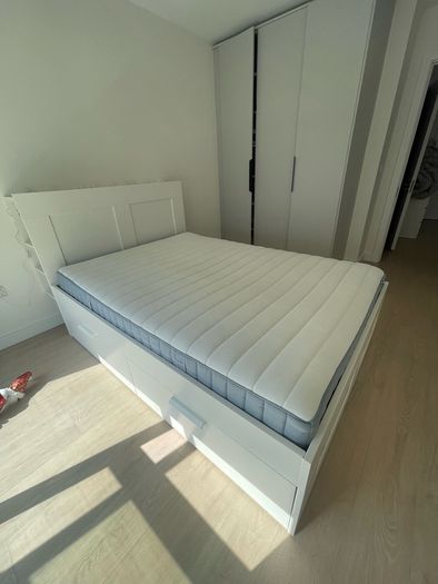 double bed with mattress/ Headboards/ ikea