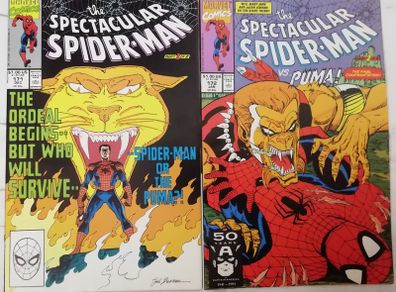 Spectacular Spider-Man #171 & 172 Spidey VS The Puma Parts 1 & 2 (1990)