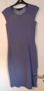 Light Blue Dress with Lace, French Connection, Size 12