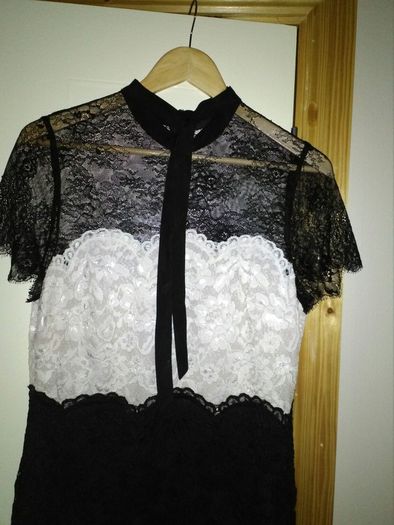 Beautiful black and white lace dress
