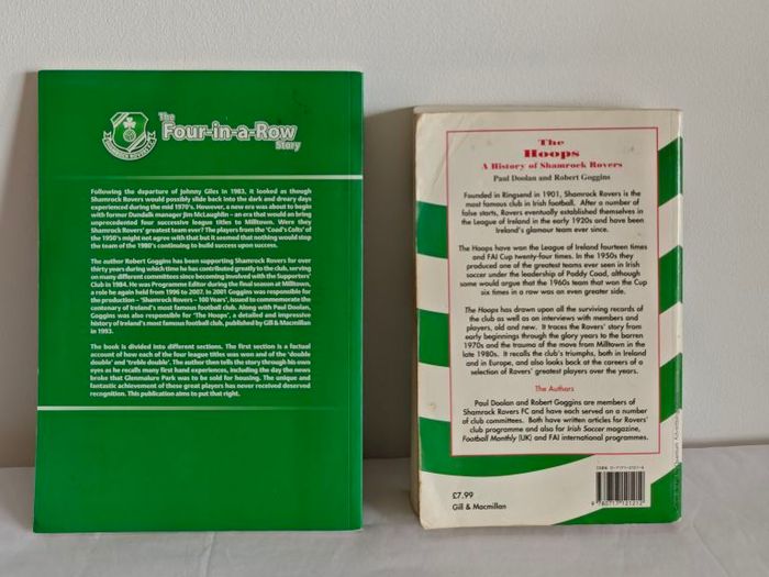 Shamrock Rovers FC Books Bundle The Hoops and Four in a Row Story