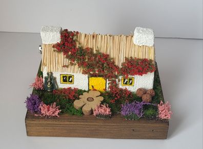 Handcrafted tiny wooden cottage