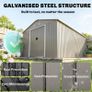 Large Metal Storage Shed Sliding Doors 13 x 11ft Image 4