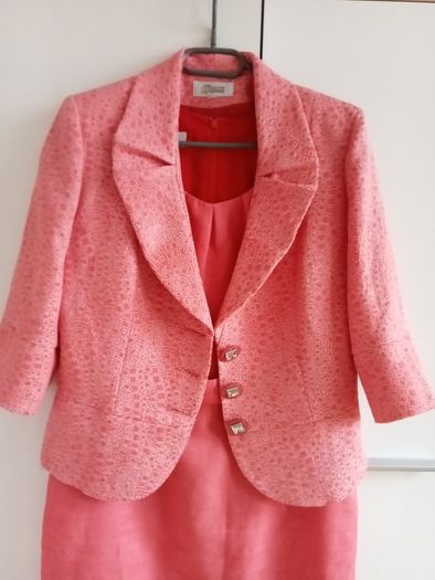 Occasion Dress With Matching Blazer Size Uk 12