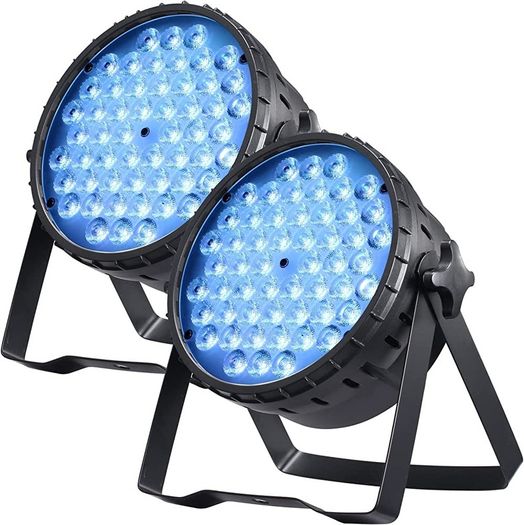Stage Lights Strobe Lights LED Par Lights 54x3W LED RGB, DMX512/Sound Activated DJ Lights Strobe/Wash Lights for Wedding, Club, Party, Concert Bars Show 2 Packs (FREE SHIPPING)