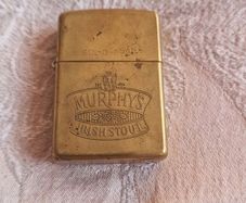 Vintage Zippo Murphy's Irish Stout Brass Lighter 1989