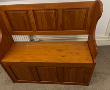 Wooden storage bench