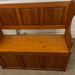 Wooden storage bench