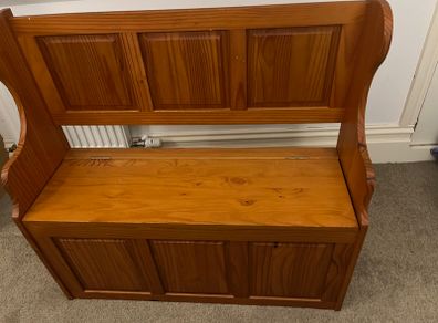 Wooden storage bench
