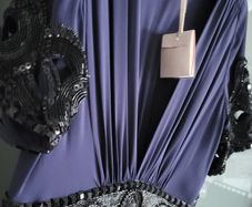 Temperley London Navy Silk Embellished Sz 12UK - Rrp 950