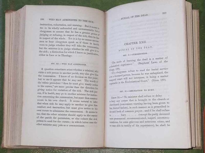 Rare 1861, Dublin: Hodges, Smith.  A Hand-Book of Ecclesiastical Law and Duty, for the Use of the Irish Clergy