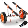 Heavy Duty Kayak Cart ,204 kg/  450lbs Load Capacity, Detachable Canoe Trolley Cart with 12'' Solid Tires, Adjustable Width & Nonslip Support Foot, for Kayaks Canoes Paddleboards Float Mats Jon Boats Image 2