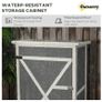 NEW SALE Fir Wood Garden Shed Outdoor Tool Storage w/ 2 Shelves Latched Doors 115x75cm Image 4