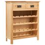 Wine Cabinet 72x32x90 cm Solid Oak Wood Image 3