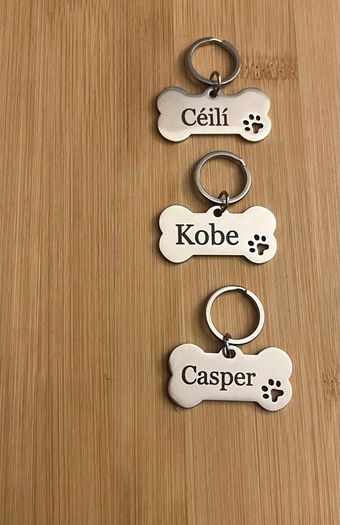 Personalised Engraved Silver Dog tag