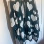 Oversized plus size  emerald green cardi poncho hearts pattern Perfect condition Postage included Image 3