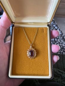 Vintage K&L Germany Gold Plated Pendant & Chain