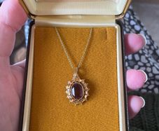 Vintage K&L Germany Gold Plated Pendant & Chain