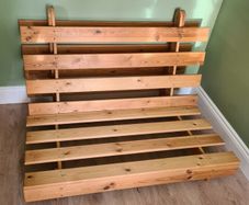 Wooden double futon with mattress