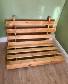 Wooden double futon with mattress