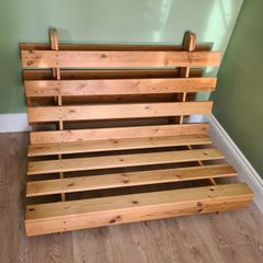 Wooden double futon with mattress