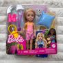 Mattel Barbie Chelsea Doll Blonde Camping Playset with Owl Sleeping Bag Damaged Box Please see photos Image 2