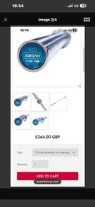 JORDAN Olympic Pro Barbell (was 328 Euro New!