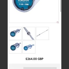 JORDAN Olympic Pro Barbell (was 328 Euro New!