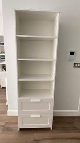 IKEA BRIMNES Bookcase, White, 60x190x35 cm, with two drawers
