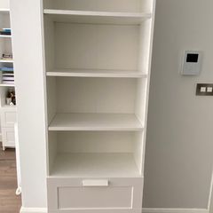 IKEA BRIMNES Bookcase, White, 60x190x35 cm, with two drawers