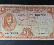 Redmond 1955 10 shillings banknote