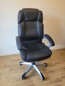 Office chair Black Faux Leather