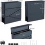 Modern Mailbox, Lockable Wall-Mounted Post Letter Box with Newspaper Holder, Easy to Install, Anthracite Grey (FREE POSTAGE) Image 3