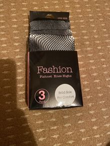 BNWT 3 pairs Fishnet Knee Highs