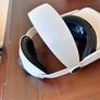 Meta Quest 2 Virtual reality headset. With 2 controllers. In near perfect condition ( barely used ). Has been restored to factory settings. Charges via usb C ( NOT included ). Original head strap was faulty so it had to be replaced. Image 3