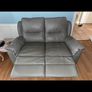 Grey Leather Recliner Sofa Image 2