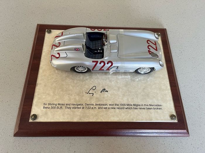 Mercedes 300 SLR Signed by Stirling Moss COA 1/18 Rare
