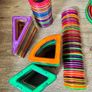Large 350+ Piece Magnetic Building Tiles Set - Magformers Style - Excellent Condition Image 4