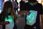 Interactive glow in the dark t shirt 7-8