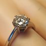 18ct White Gold Vintage Natural 1.5 ct. Diamond Ring Image 8