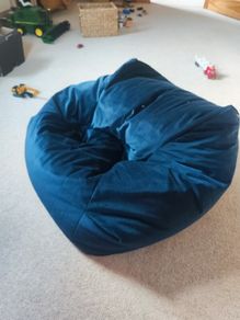 Nobodinoz Designer Blue Velvet Bean Bag