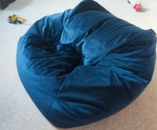 Nobodinoz Designer Blue Velvet Bean Bag