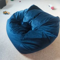 Nobodinoz Designer Blue Velvet Bean Bag