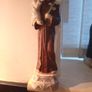 Antique Bisque Porcelain Statue of Saint Anthony holding Child Jesus. Image 3