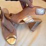 Malien Rose Gold Block Heel Sandals  - UK 7 Image 3