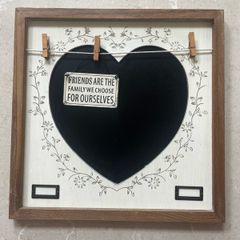 Shabby Chic Heart Chalkboard & Photo Display Memo Board